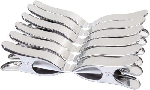 Stainless steel clothes pegs - clothes,