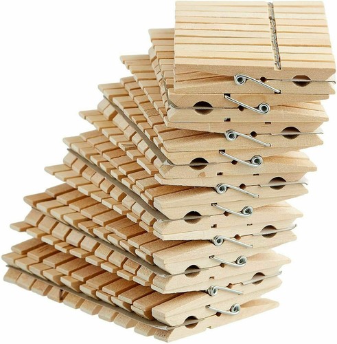 Solid wooden clothes pegs - 60,