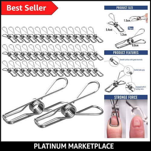 70pack metal clothes pegs - 70pack,